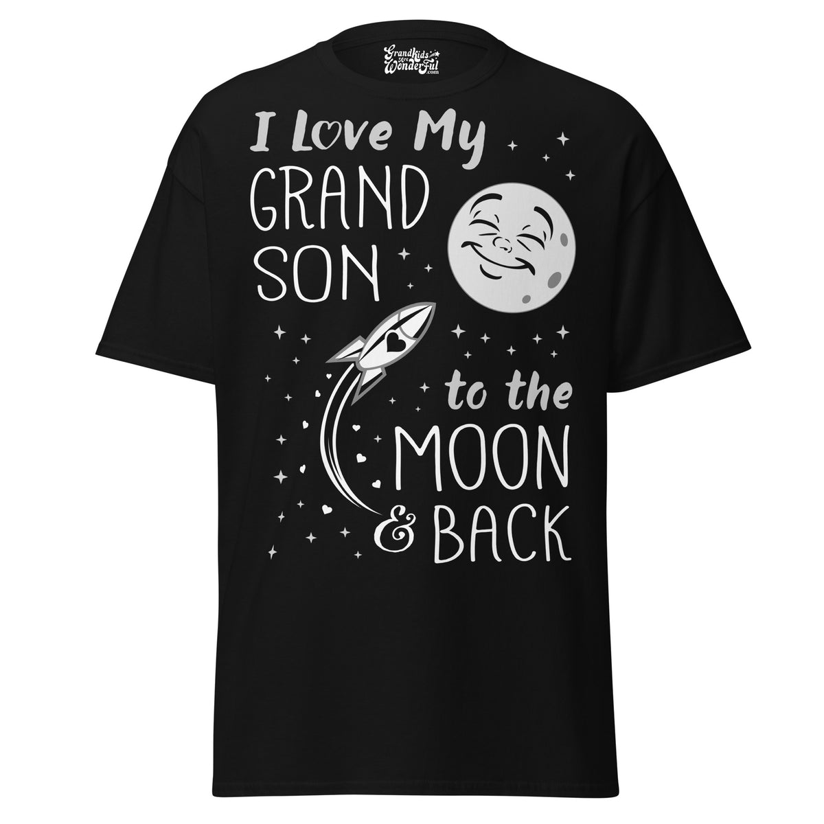 I Love my Grandson to the Moon and Back - Unisex classic tee — Black — front view