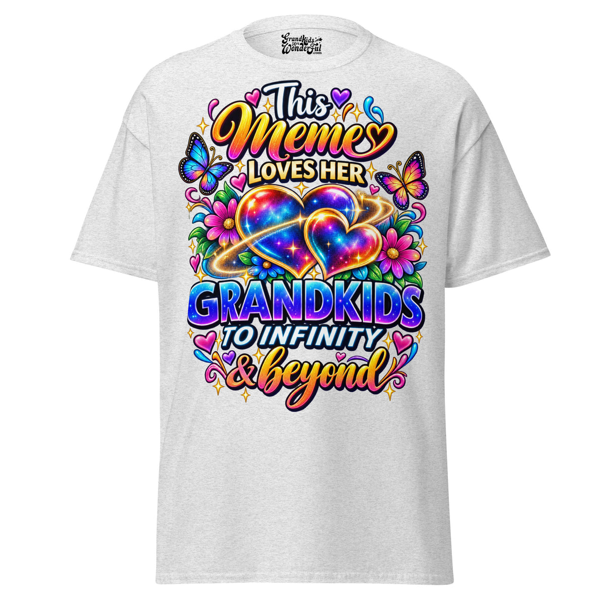 This Meme Loves Her Grandkids - Unisex classic tee — Ash — front view