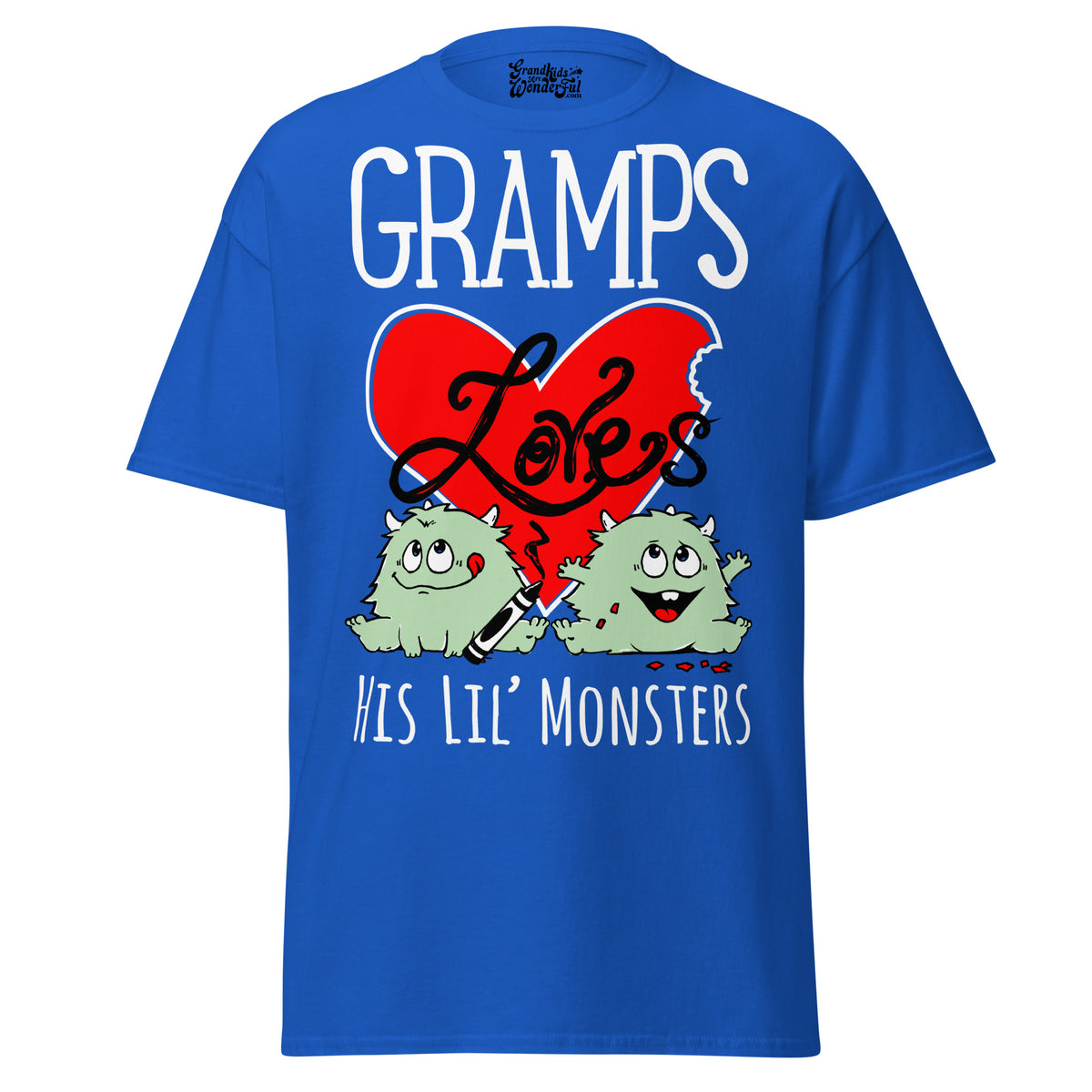 Gramps Loves His Lil Monsters - Unisex classic tee — Royal — front view