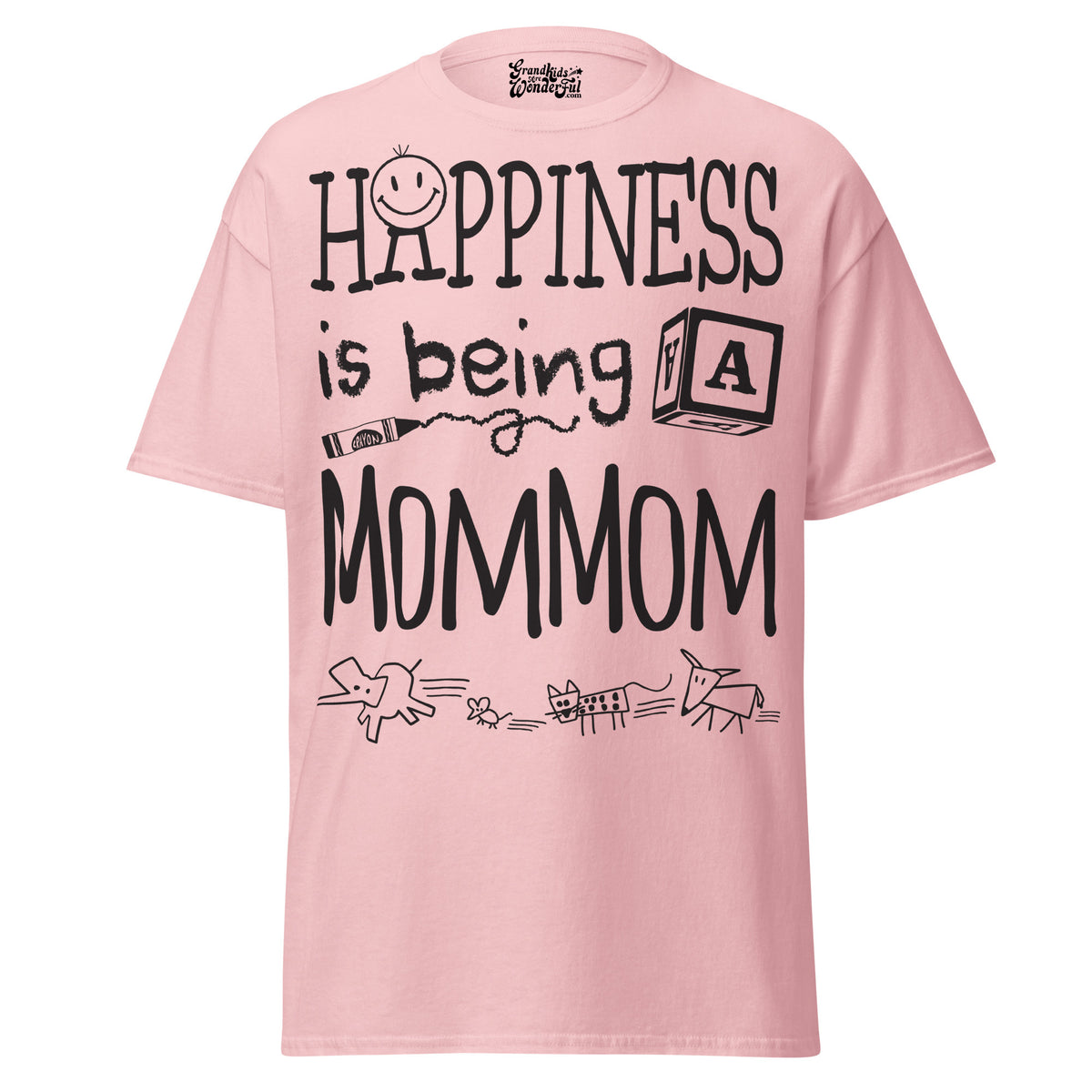 Happiness is Being a Mommom - Unisex classic tee — Light Pink — front view