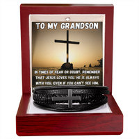 To My Gandson Cross Bracelet